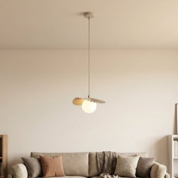 Lustr na lanku FLORA 1xG9/8W/230V béžová
