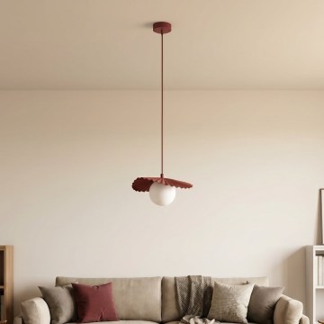 Lustr na lanku FLORA 1xG9/8W/230V červená