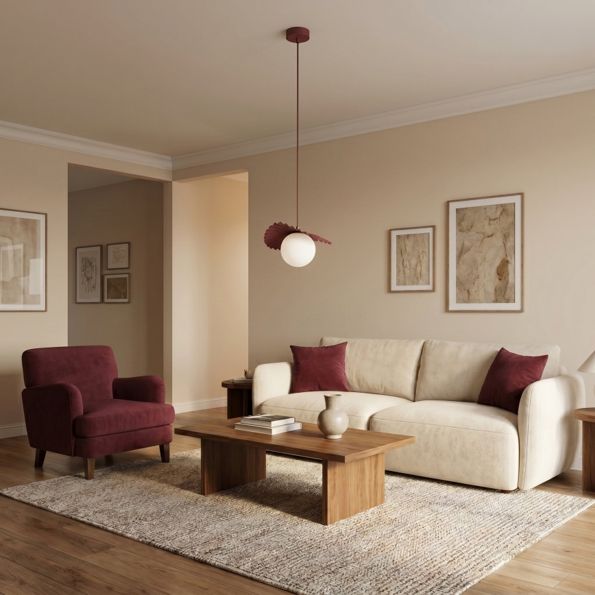 Lustr na lanku FLORA 1xG9/8W/230V červená