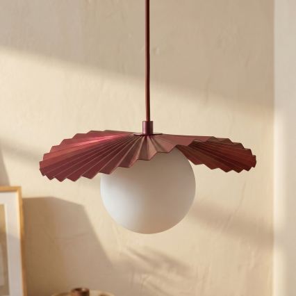 Lustr na lanku FLORA 1xG9/8W/230V červená
