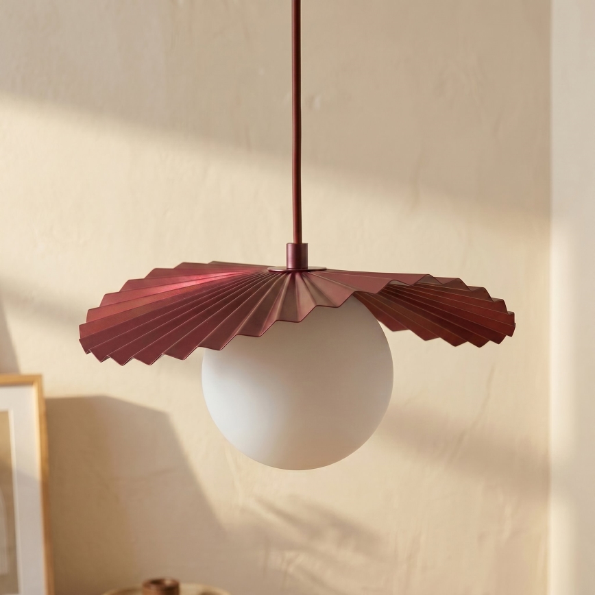Lustr na lanku FLORA 1xG9/8W/230V červená