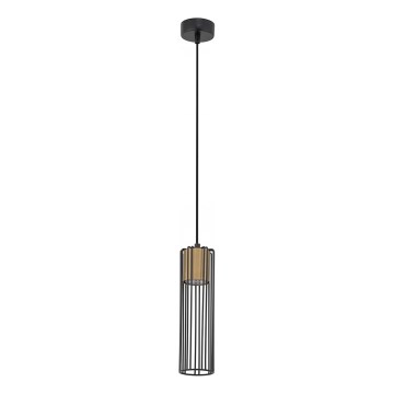 Lustr na lanku FOBIA 1xGU10/25W/230V černá/zlatá