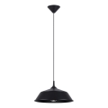 Lustr na lanku FRIKA 1xE27/15W/230V pr. 34 cm černá