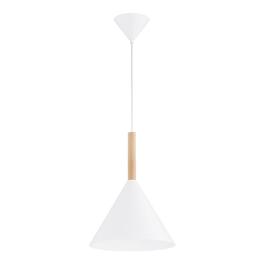 Lustr na lanku FUKS 1xE27/15W/230V bílá/béžová