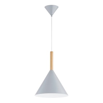 Lustr na lanku FUKS 1xE27/15W/230V šedá/béžová