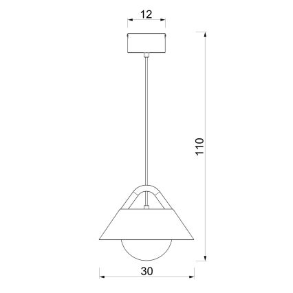 Lustr na lanku FUNDA 1xE27/15W/230V béžová