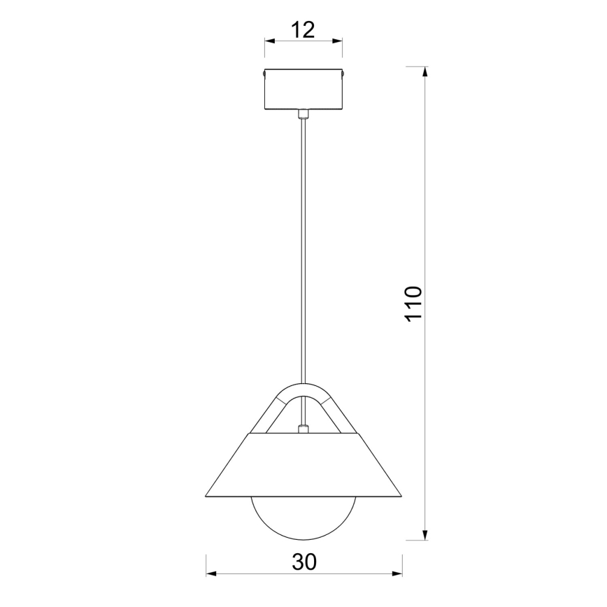 Lustr na lanku FUNDA 1xE27/15W/230V béžová