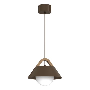 Lustr na lanku FUNDA 1xE27/15W/230V hnědá