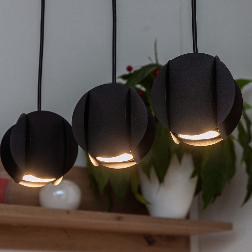 Lustr na lanku GAMBIT 4xGU10/10W/230V černá