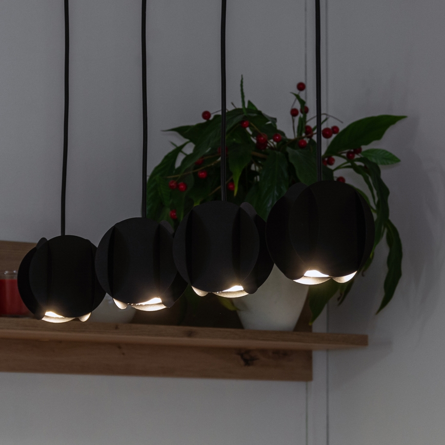 Lustr na lanku GAMBIT 4xGU10/10W/230V černá