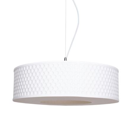 Lustr na lanku GARDA 1xE27/60W/230V pr. 40 cm bílá