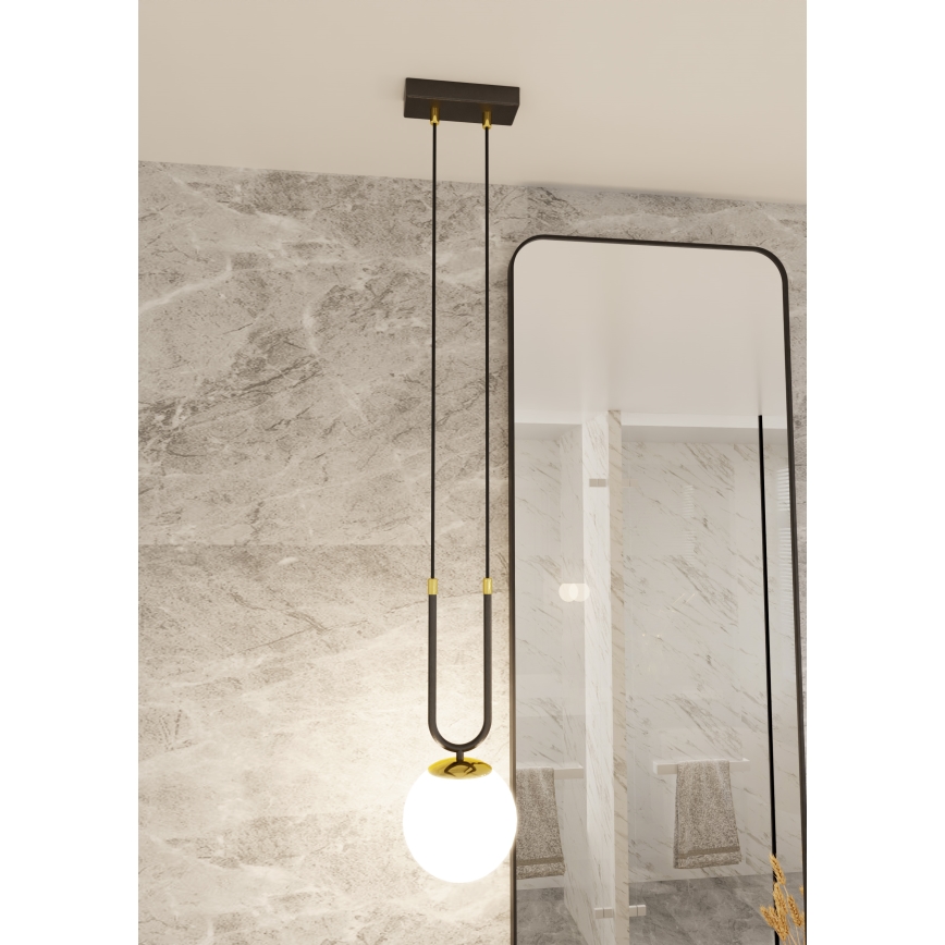 Lustr na lanku GLAM 1xE14/10W/230V černá