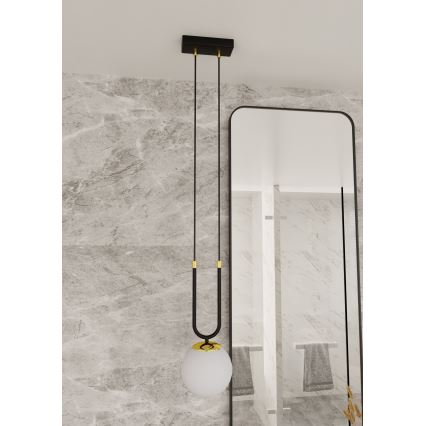 Lustr na lanku GLAM 1xE14/10W/230V černá