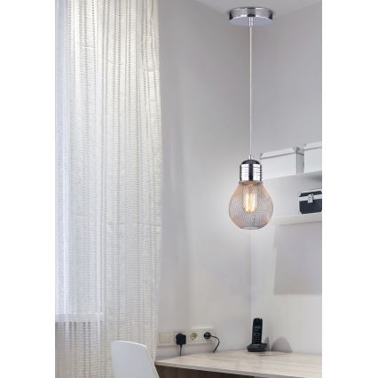 Lustr na lanku GLIVA 1xE27/60W/230V