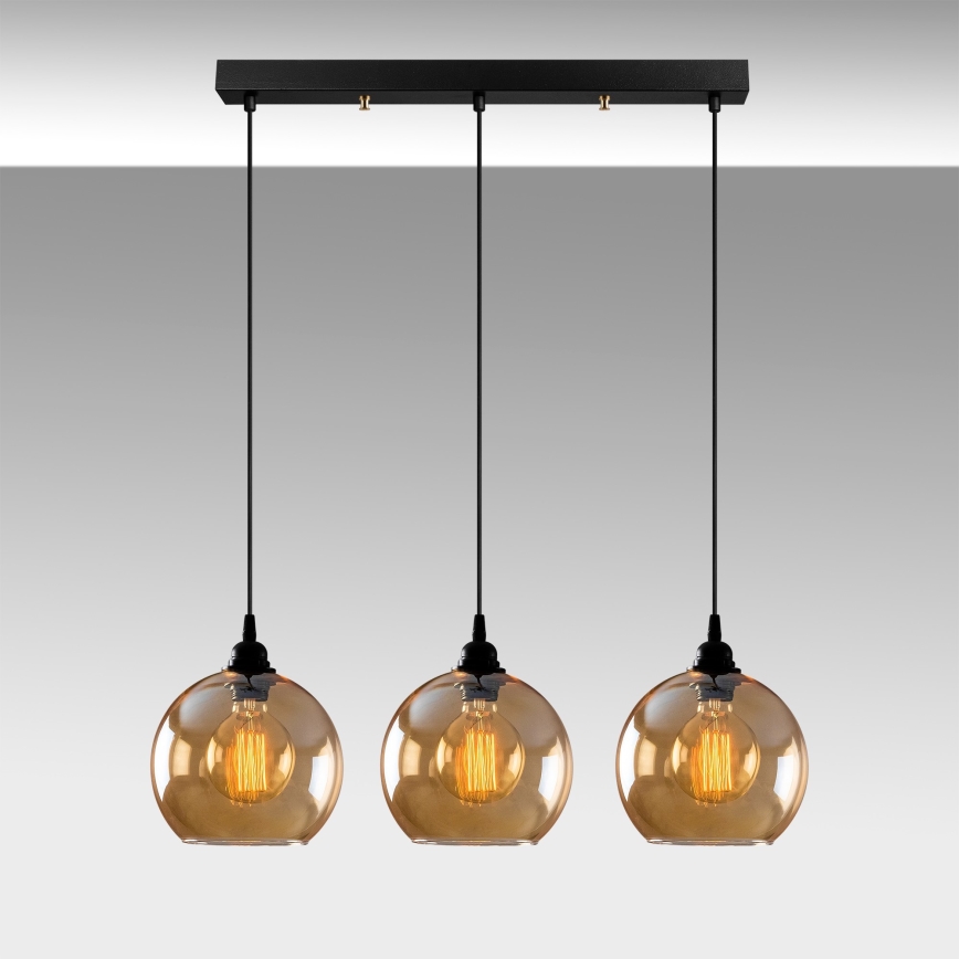 Lustr na lanku GOLD 3xE27/40W/230V