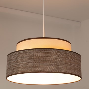 Lustr na lanku GRACE 1xE27/60W/230V krémová/hnědá