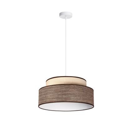 Lustr na lanku GRACE 1xE27/60W/230V krémová/hnědá