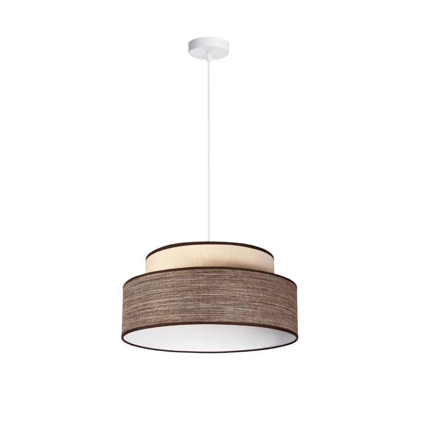 Lustr na lanku GRACE 1xE27/60W/230V krémová/hnědá