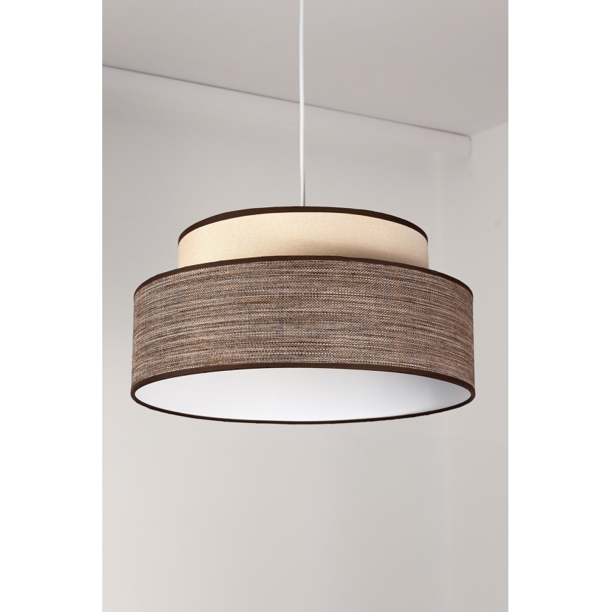 Lustr na lanku GRACE 1xE27/60W/230V krémová/hnědá