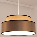 Lustr na lanku GRACE 1xE27/60W/230V pr. 40 cm béžová/hnědá