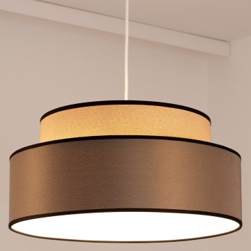 Lustr na lanku GRACE 1xE27/60W/230V pr. 40 cm béžová/hnědá