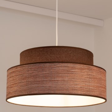 Lustr na lanku GRACE 1xE27/60W/230V pr. 40 cm hnědá/béžová