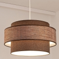 Lustr na lanku GRACE 1xE27/60W/230V pr. 40 cm hnědá/béžová