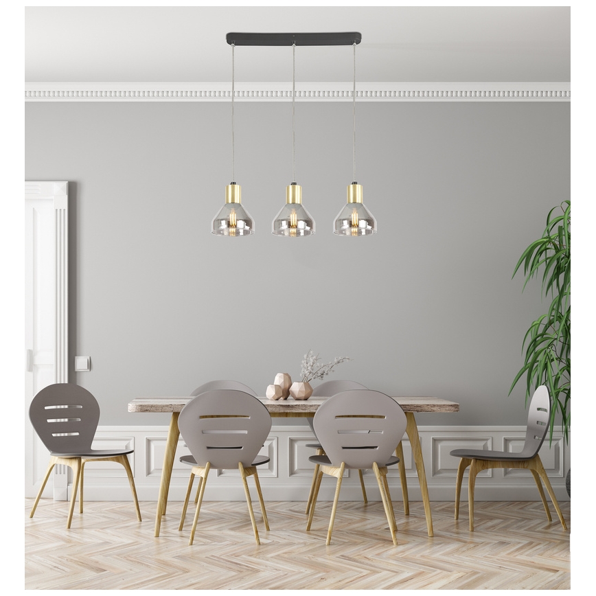 Lustr na lanku GREGORY 3xE14/40W/230V