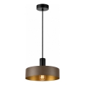 Lustr na lanku HAKI 1xE27/60W/230V hnědá/černá