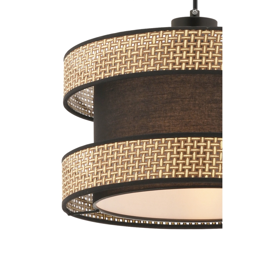 Lustr na lanku HALO 1xE27/60W/230V hnědá/béžová