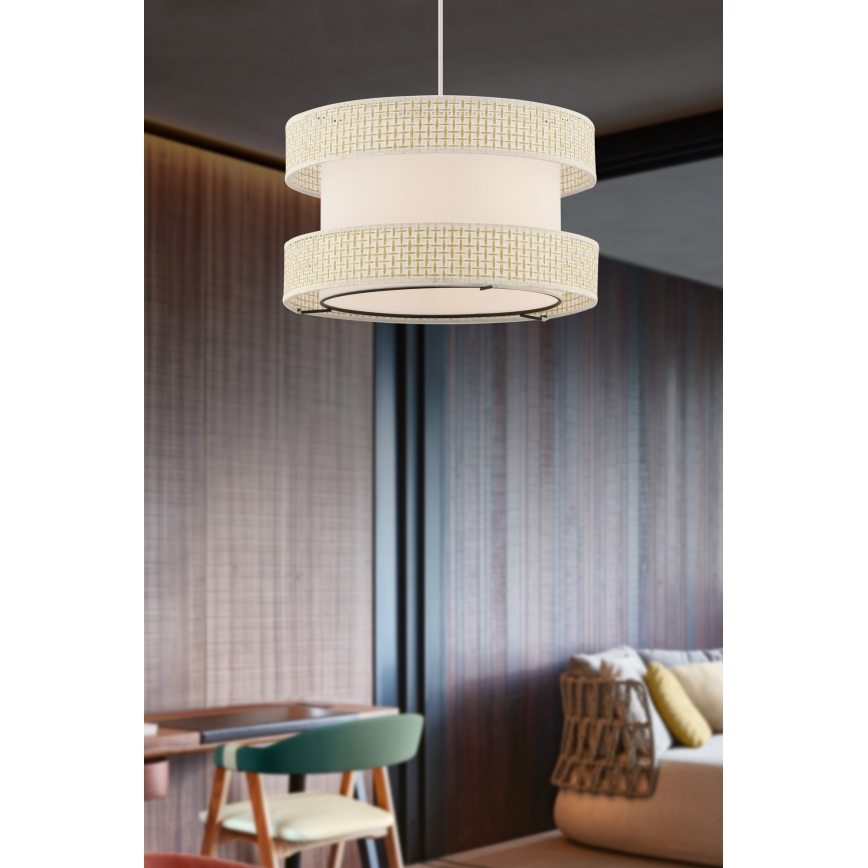 Lustr na lanku HALO 1xE27/60W/230V krémová