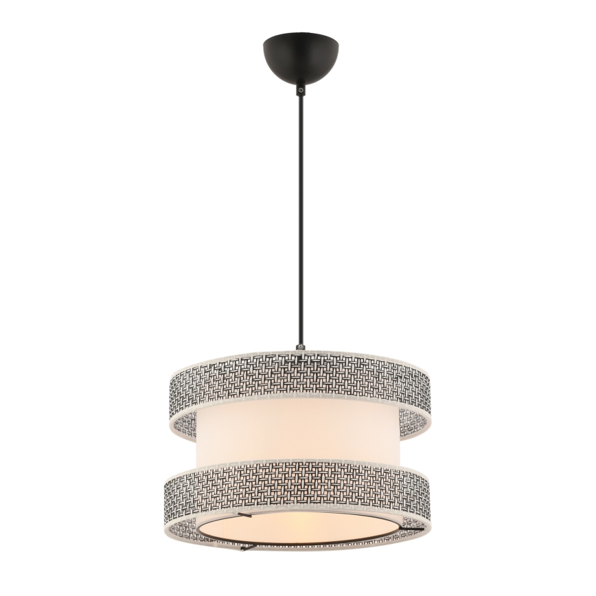 Lustr na lanku HALO 1xE27/60W/230V krémová/šedá