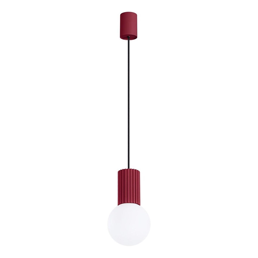 Lustr na lanku HALO 1xG9/8W/230V pr. 12 cm červená