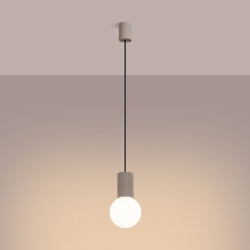 Lustr na lanku HALO 1xG9/8W/230V pr. 12 cm taupe