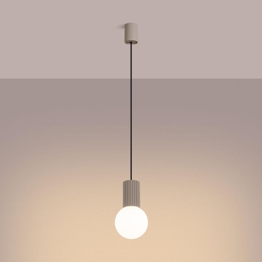 Lustr na lanku HALO 1xG9/8W/230V pr. 12 cm taupe