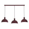 Lustr na lanku HANDA 3xE27/15W/230V burgundy