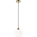 Lustr na lanku HARMA 1xE27/15W/230V pr. 20 cm bílá/zlatá