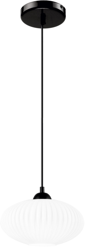 Lustr na lanku HARMA 1xE27/15W/230V pr. 25 cm bílá/černá