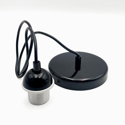 Lustr na lanku HARMA 1xE27/15W/230V pr. 25 cm bílá/černá