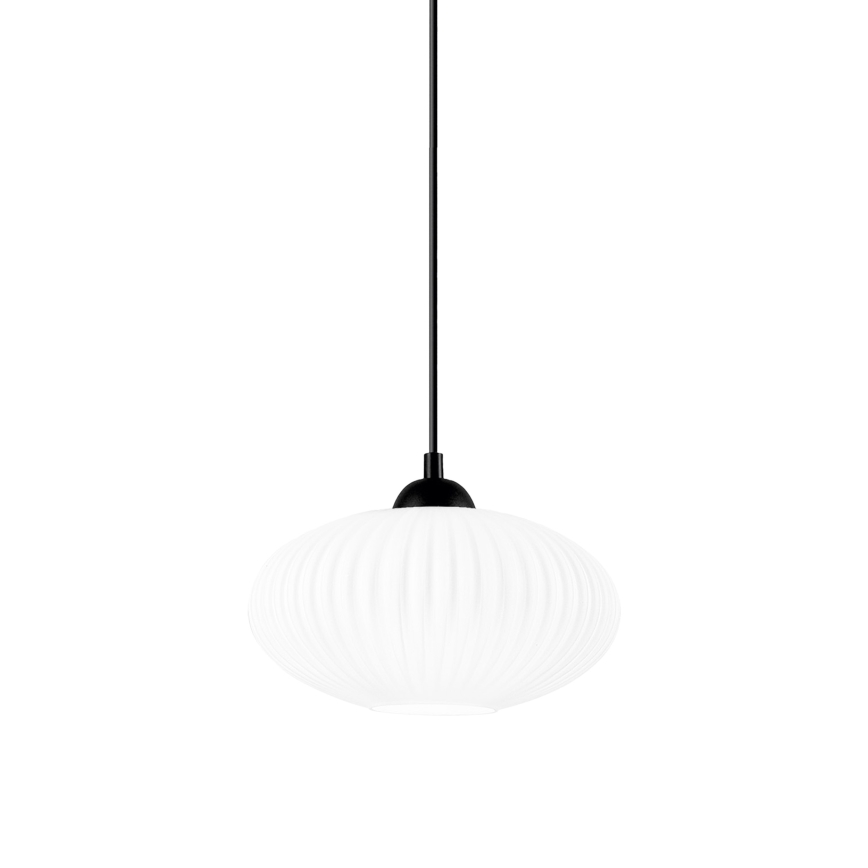 Lustr na lanku HARMA 1xE27/15W/230V pr. 25 cm bílá/černá