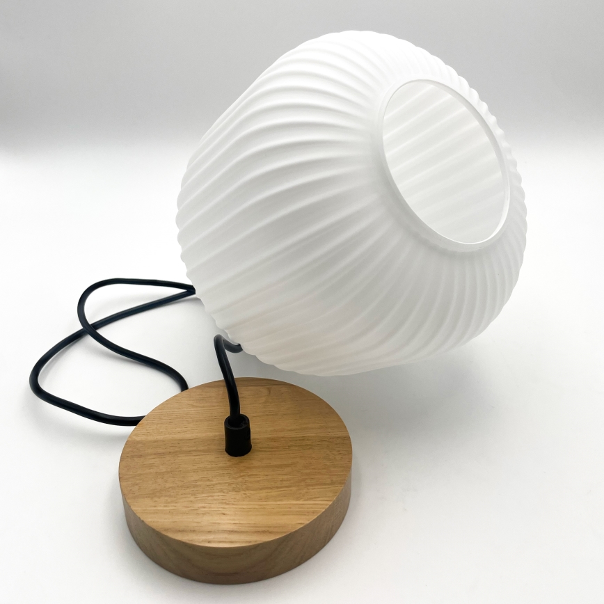 Lustr na lanku HARMONY 1xE27/15W/230V pr. 20 cm bílá/dub