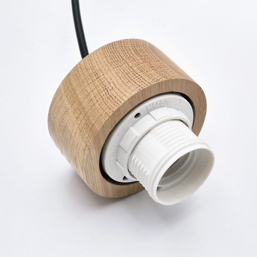 Lustr na lanku HARMONY 1xE27/15W/230V pr. 20 cm bílá/dub