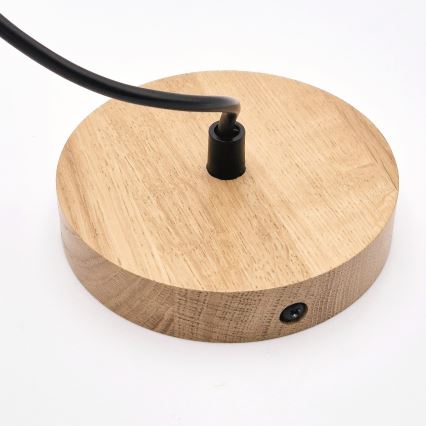 Lustr na lanku HARMONY 1xE27/15W/230V pr. 20 cm bílá/dub