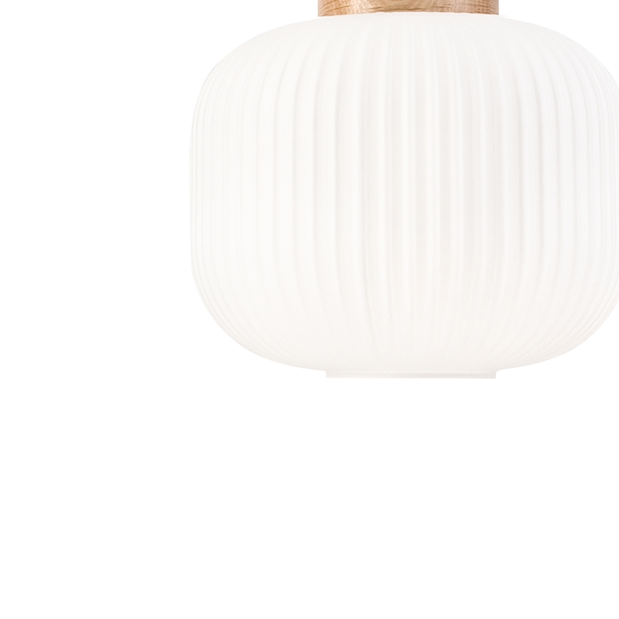 Lustr na lanku HARMONY 1xE27/15W/230V pr. 20 cm bílá/dub