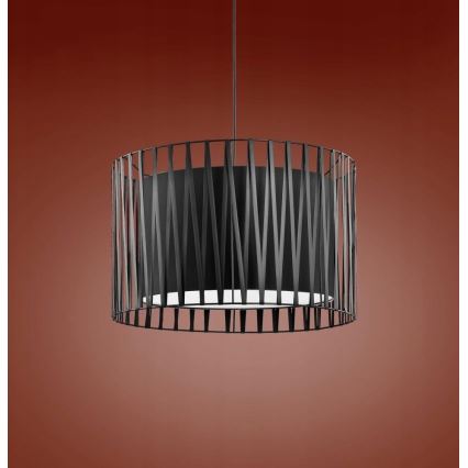 Lustr na lanku HARMONY BLACK 3xE27/60W/230V