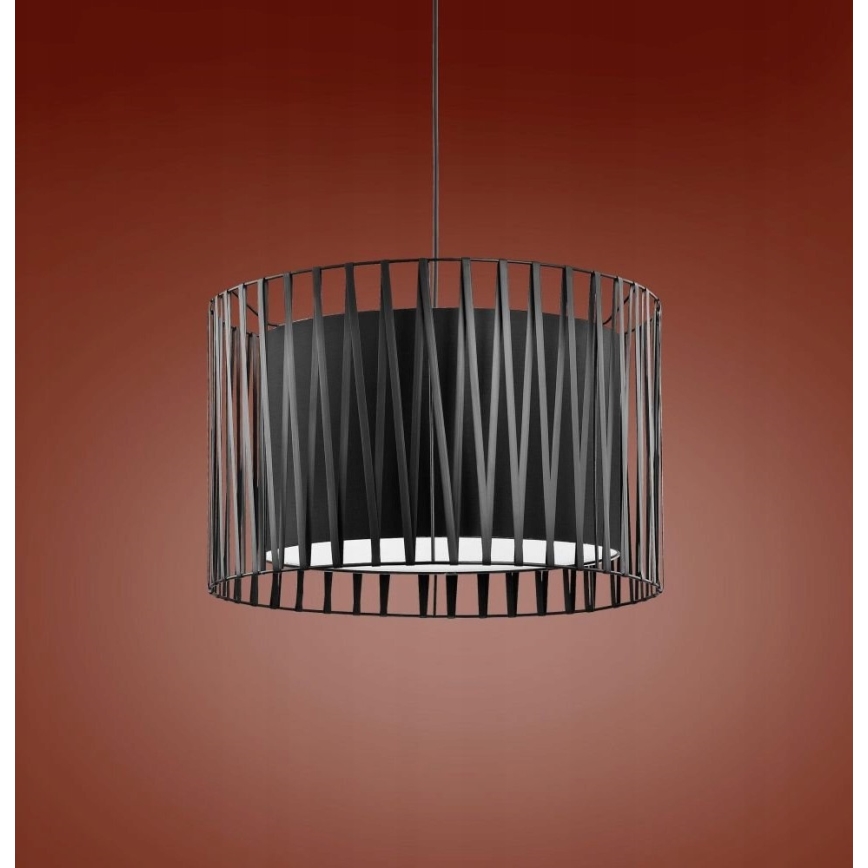Lustr na lanku HARMONY BLACK 3xE27/60W/230V