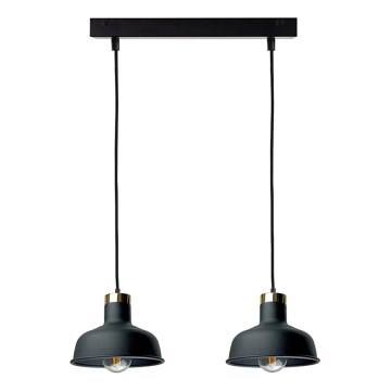 Lustr na lanku HEBE 2xE27/60W/230V černá