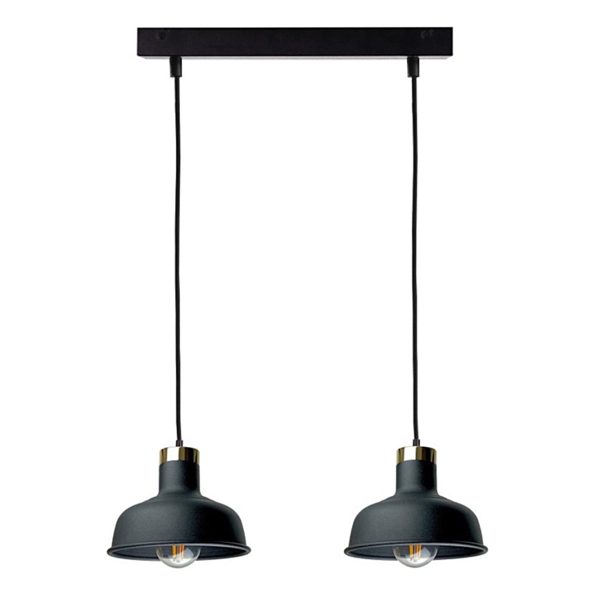 Lustr na lanku HEBE 2xE27/60W/230V černá