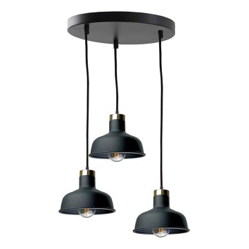 Lustr na lanku HEBE 3xE27/60W/230V černá