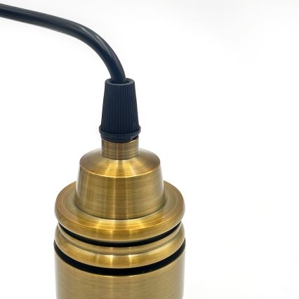 Lustr na lanku HECTOR 1xE27/15W/230V bílá/mosaz pr. 14 cm